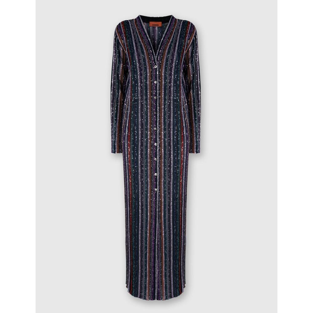 NWT Missoni Long cardigan in herringbone stripe knit size 40